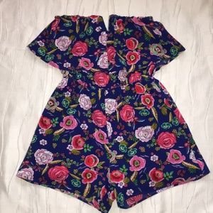 Off the shoulder Floral Romper